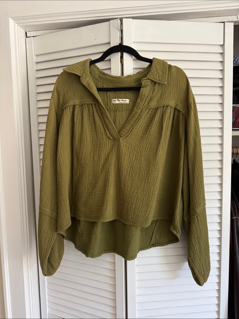 Free People Olive Green Women's Pullover Top